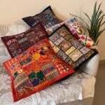 Marwari Magic Patchwork Cushion Cover Set of 5 (16 x 16 in) - Image 2