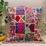 Marwari Magic Patchwork Cushion Cover Set of 5 (16 x 16 in) - Image 6