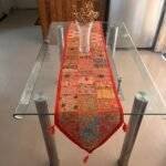 Orange Gulal Breeze Table Runner and 6 Mats Set - Image 5