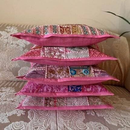 Regal Raga Cushion Cover Set of 5 (16 x 16 in)