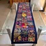Blue Royal Jharokha Table Runner and 6 Mats Set - Image 6
