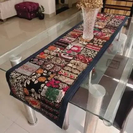 Black Table Runner Large