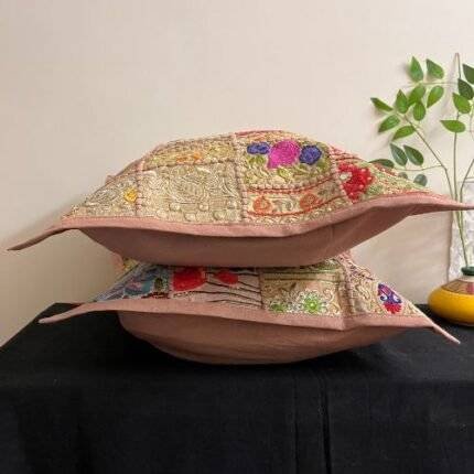 Beige Breeze Cushion Cover Set of 2 (16 x 16 in)