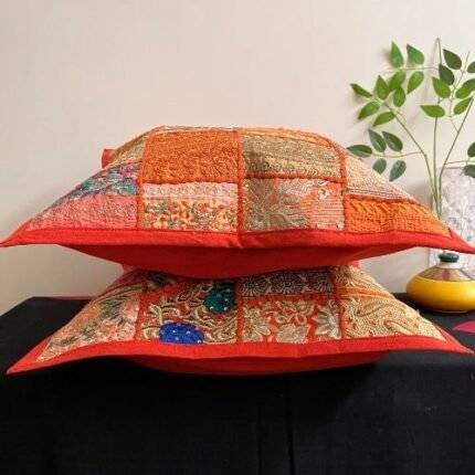 Ethnic Elegance Cushion Cover Set of 2 (16 x 16 in)