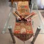 Golden Oasis Table Runner and 4 Mats Set