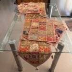 Golden Oasis Table Runner and 4 Mats Set - Image 3