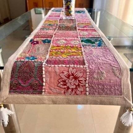 Jaipuri Pink Table Runner