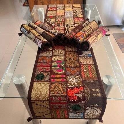 Mystic Meadow Table Runner and 6 Mats Set