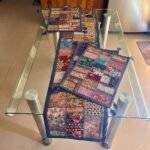 Threaded Grace Table Runner and 4 Mats Set