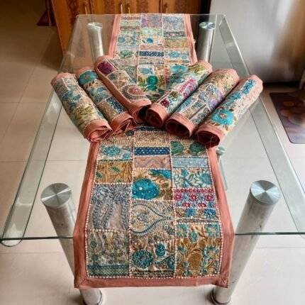 Banjara Heritage Table Runner and 6 Mats Set