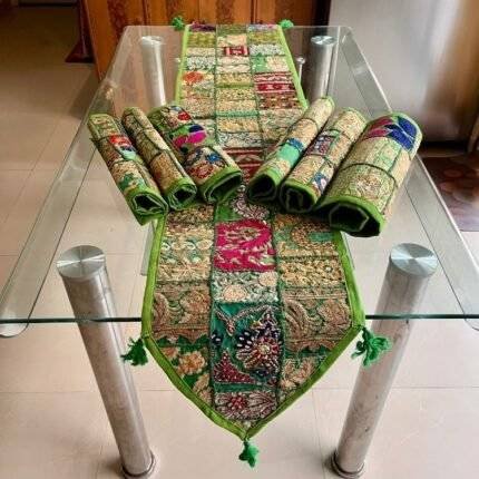 Boho Dreamscape Table Runner and 6 Mats Set