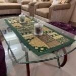 Green Patchwork Small Table Runner - Image 4