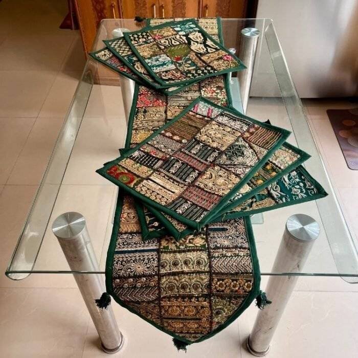 Mirage Table Runner and 6 Mats Set - Image 5