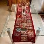 Maroon Table Runner and 6 Mats Set - Image 5