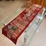 Maroon Table Runner and 6 Mats Set - Image 4