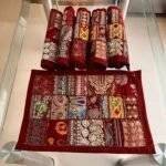 Maroon Table Runner and 6 Mats Set - Image 6