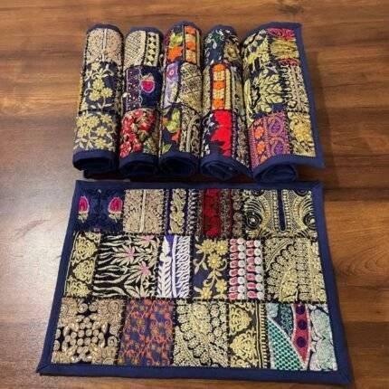 Blue Dining Table Mats Set of 6