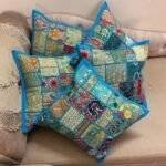 Turquoise Breeze Cushion Cover Set of 5 (16 x 16 inches)