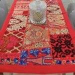 Red Patchwork Small Table Runner - Image 2