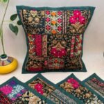 Small Dark Green Cushion Cover Set of 5 (12 x 12 inches)