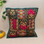 Small Dark Green Cushion Cover Set of 5 (12 x 12 inches) - Image 2