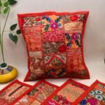 Small Orange Cushion Cover Set of 5 (12 x 12 inches)