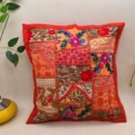 Small Orange Cushion Cover Set of 5 (12 x 12 inches) - Image 2