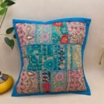 Small Firozi Cushion Cover Set of 5 (12 x 12 inches) - Image 2
