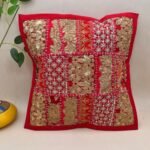 Small Red Cushion Cover Set of 5 (12 x 12 inches) - Image 2