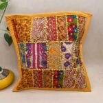 Small Yellow Cushion Cover Set of 5 (12 x 12 inches) - Image 2
