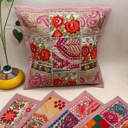 Small Beige Cushion Cover Set of 5 (12 x 12 inches)