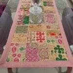 Beige Patchwork Small Table Runner - Image 2