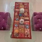 Maroon Patchwork Small Table Runner - Image 2