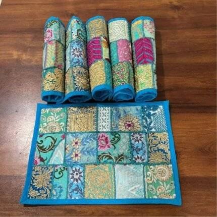 Turquoise Dining Table Mats Set of 6