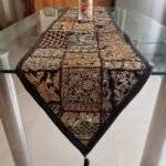 Gold N Black Symphony Table Runner and 6 Mats Set - Image 6