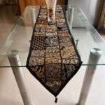 Gold N Black Symphony Table Runner and 6 Mats Set - Image 3