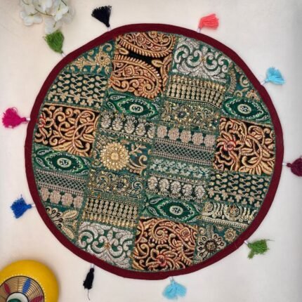 Golden Weave Round Table Mat