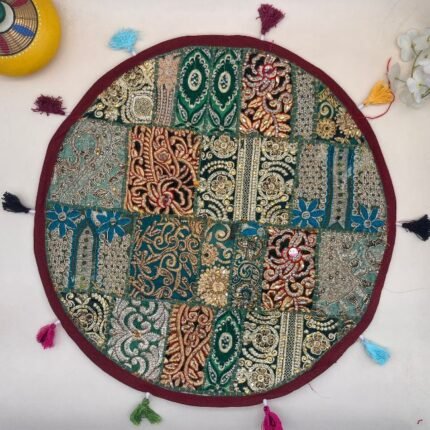 Peacock Pathways Round Table Mat