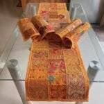 Saffron Serenity Table Runner and 4 Mats Set