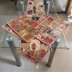 Beige Table Runner and 4 Mats Set - Image 2