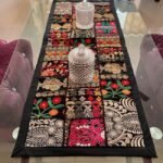 Black Patchwork Small Table Runner