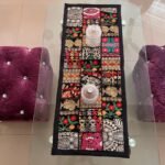 Black Patchwork Small Table Runner - Image 2