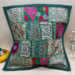 Dark Green Cushion Cover Set of 5 (16 x 16 inches) - Image 2