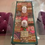 Dark Green Patchwork Small Table Runner - Image 3