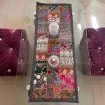 Grey Patchwork Small Table Runner - Image 2