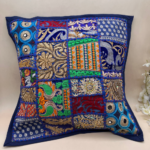 Indigo Blue Cushion Cover Set of 5 (16 x 16 inches) - Image 3
