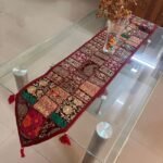 Maroon Table Runner and 6 Mats Set - Image 3