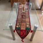 Maroon Table Runner and 6 Mats Set - Image 4