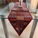 Maroon V Table Runner