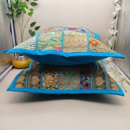 Turquoise Breeze Cushion Cover Set of 2 (16 x 16 inches)